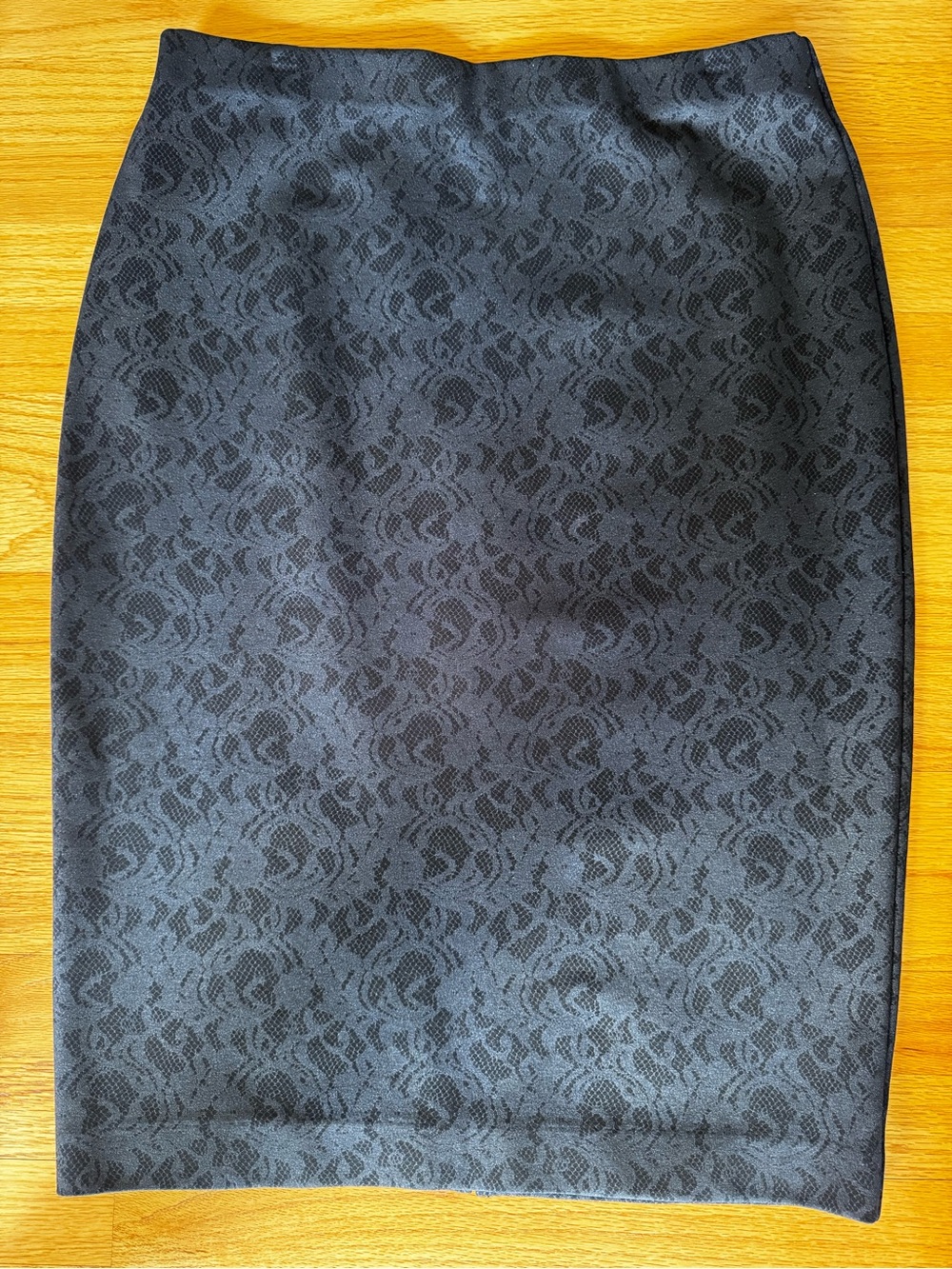Alfani Black Lace-Pattern Pencil Skirt